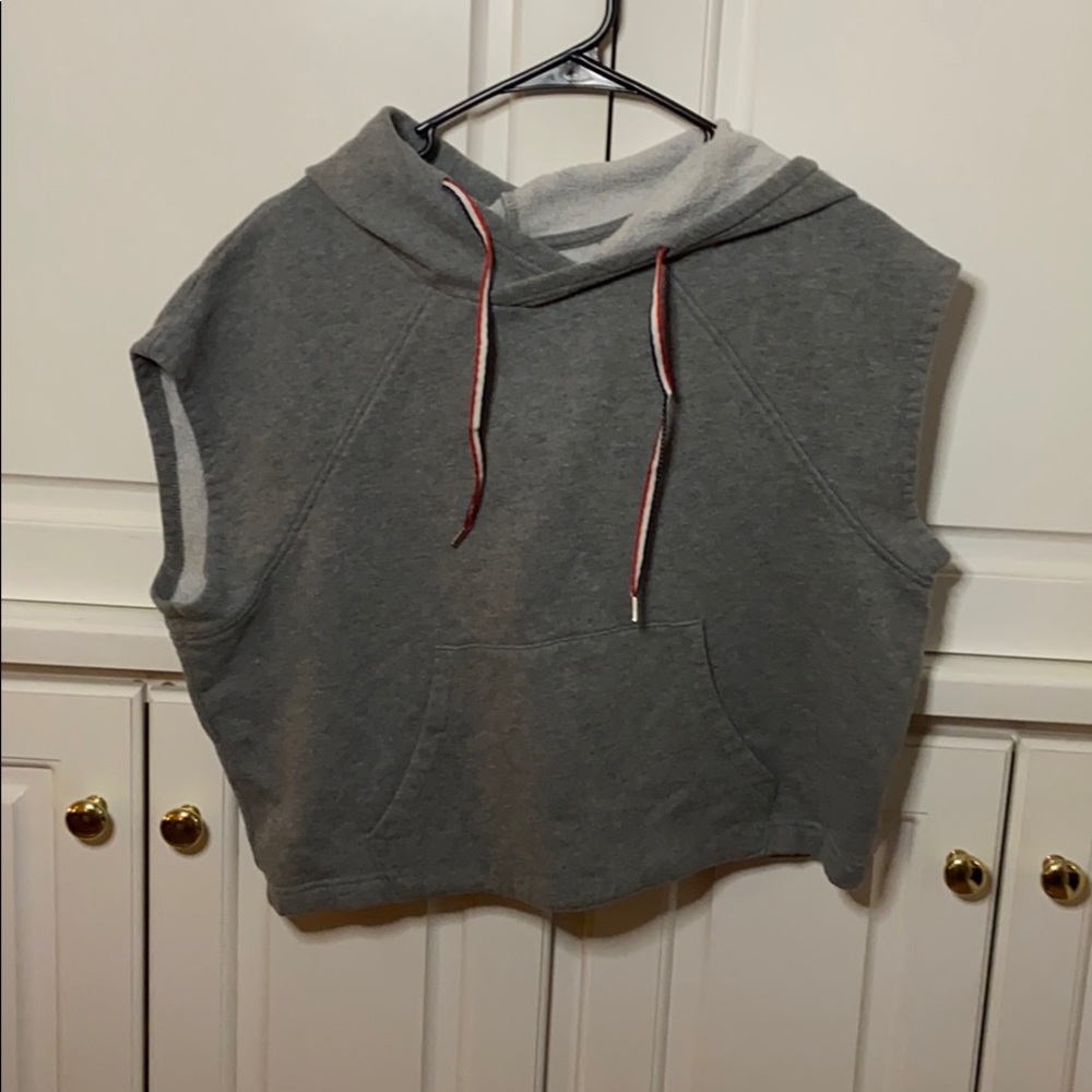 Cropped Sleeveless Hoodie